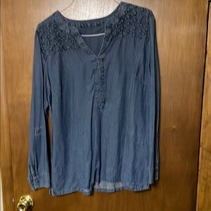 Elegant Navy Blue Women's Top